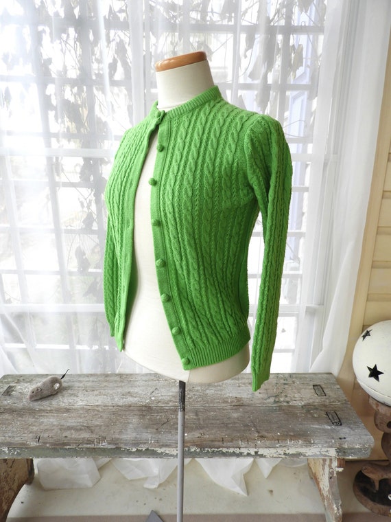 Lime green shop cardigan sweater