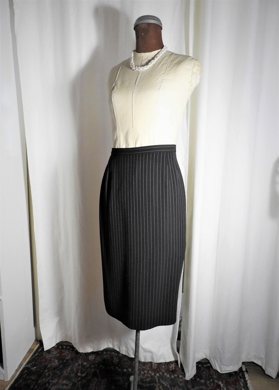 Vtg 1980's Black Pin Stripe Ladies Suit, Vtg Bill… - image 7