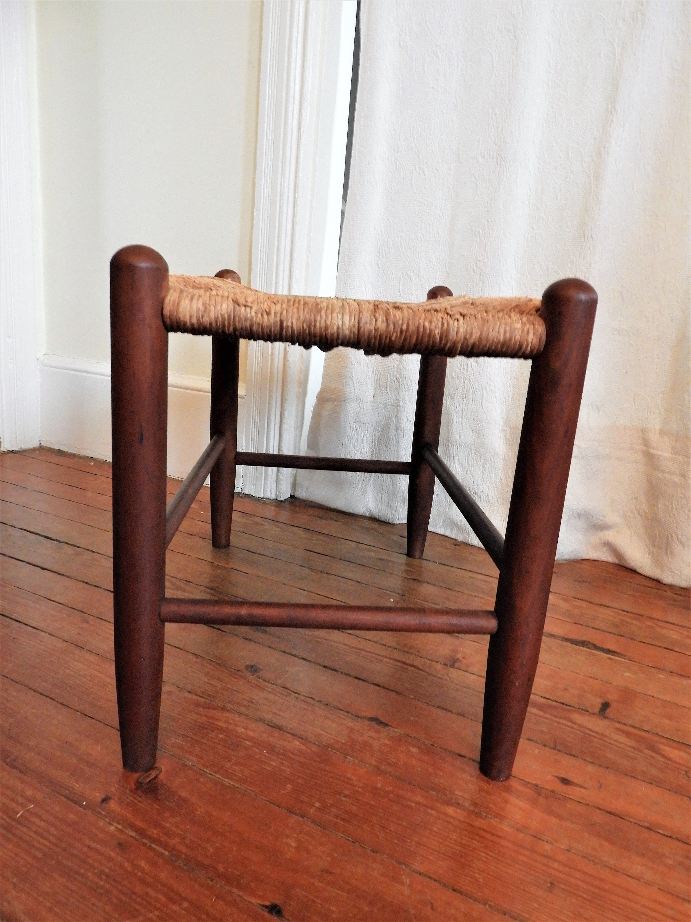 スツール Antique stool Vintiquewise Antique Round Wooden Chair Log Cabin Stools Set