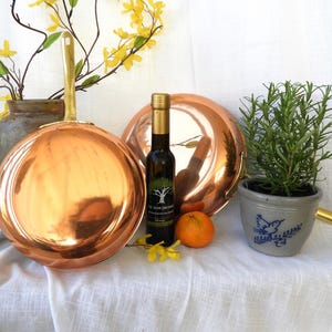 Alt Neue Lager 2 60er Jahre Tagus Kupfer Pfannen Made in Portugal 8 "/ 10,5"