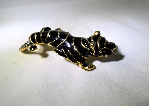 MCM  Black Tiger Pin, Stalking Panther Jewelry, G… - image 5