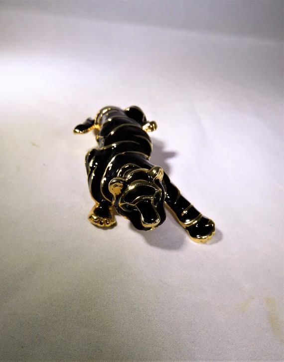 MCM  Black Tiger Pin, Stalking Panther Jewelry, G… - image 4