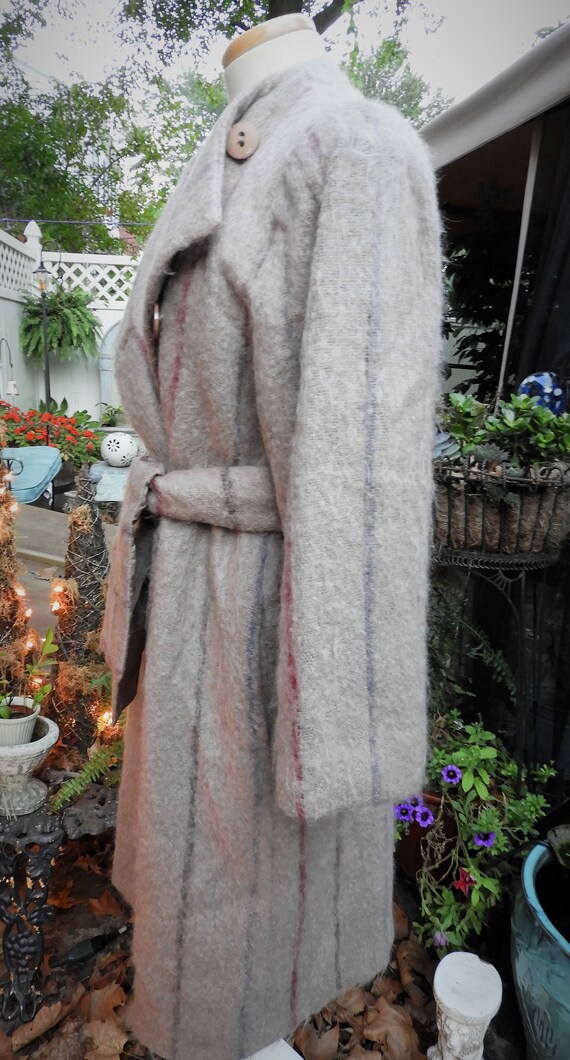 Vtg 1980's Grey Mohair Ladies Coat, Ladies Mohair… - image 3