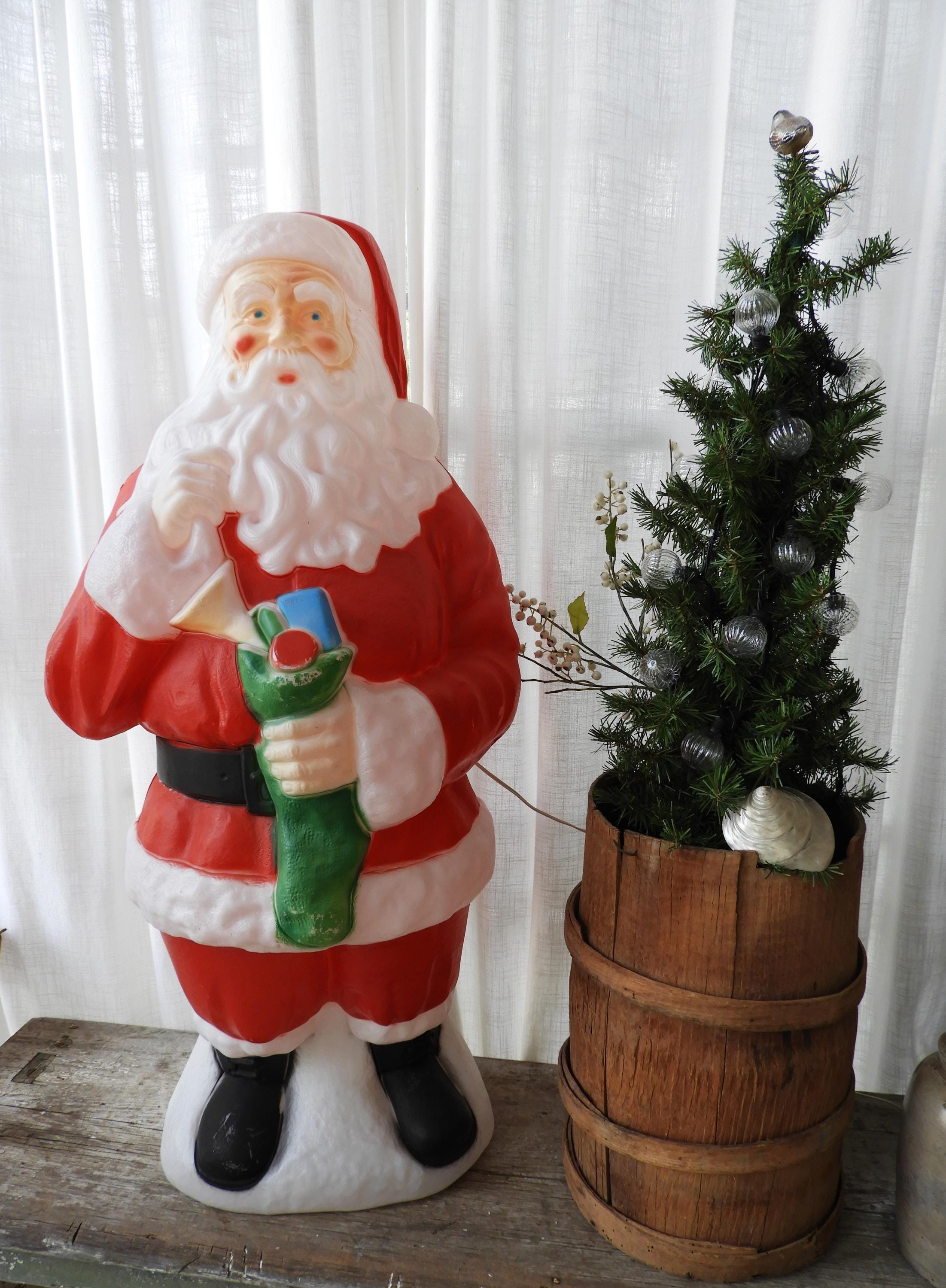 Vintage Light up Santa Claus - Etsy