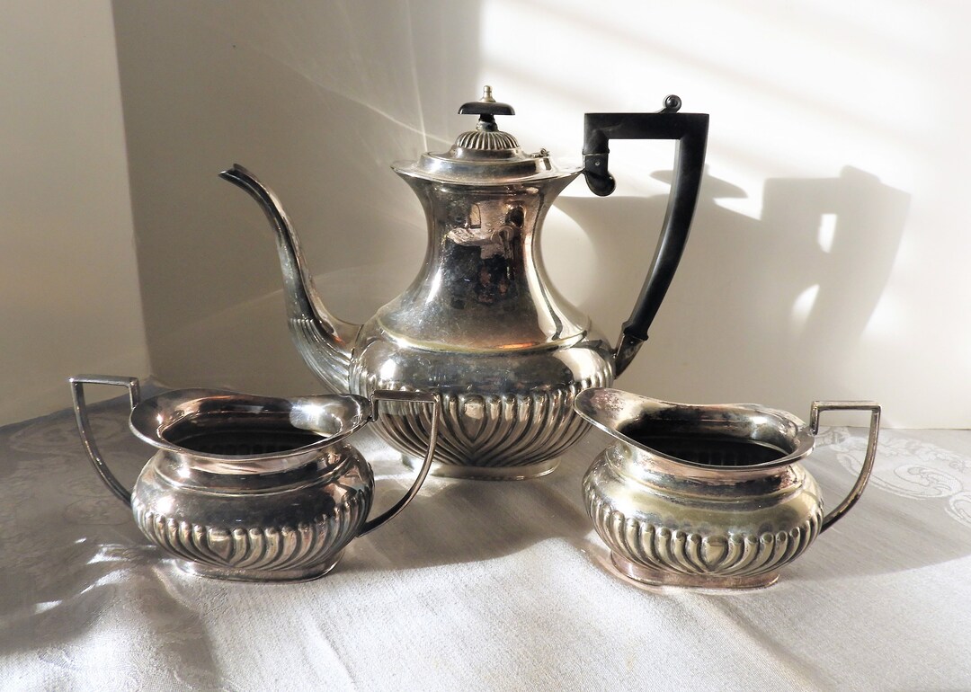 【Sheffield Silve Co.】ビクトリアンのコーヒーサービス 4点 4-piece coffee service, antique, Sheffield Silver Co