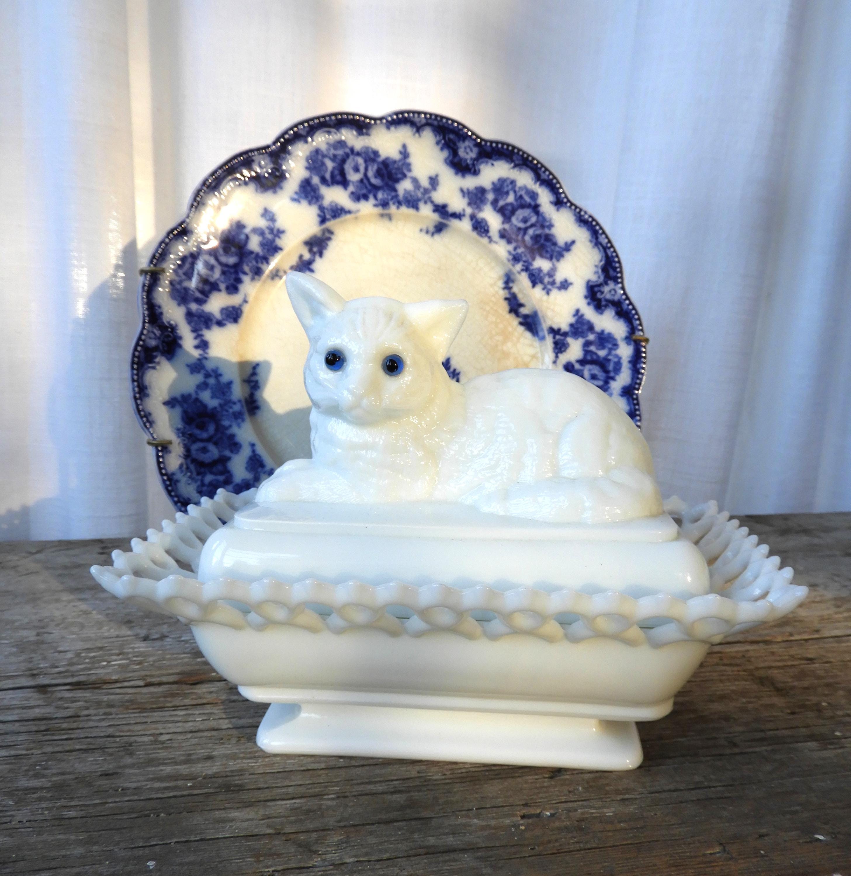 Cat on Nest Dish - Etsy