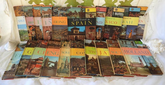 Vtg HC Children's 20 Books Let's Travel Books Edition 1960's