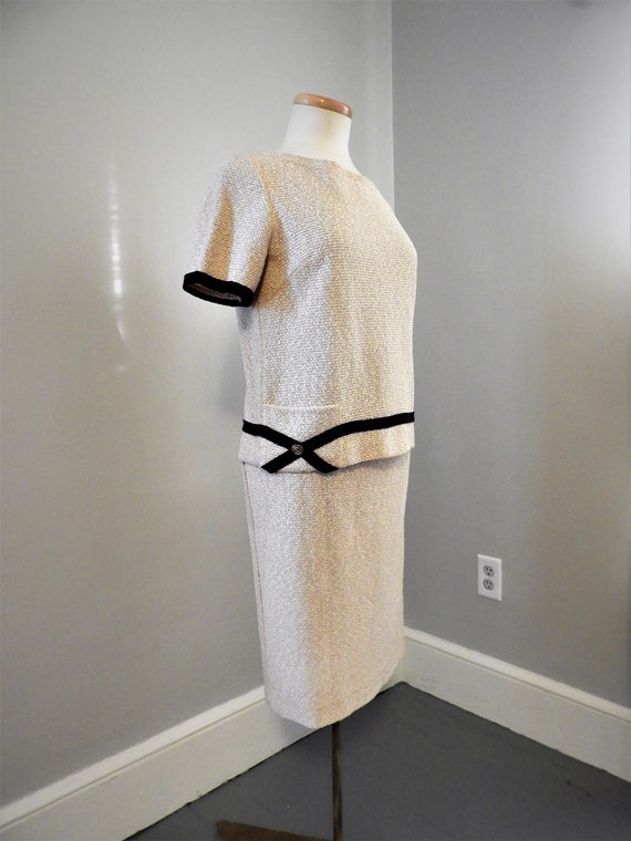 Vtg 1950's Knit Outfit, 1950's Oatmeal Knit Outfit