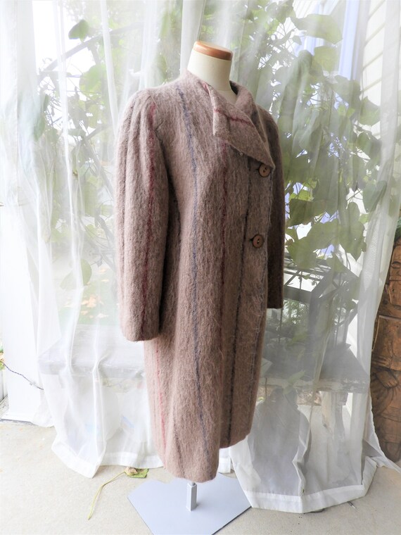 Vtg 1980's Grey Mohair Ladies Coat, Ladies Mohair… - image 4