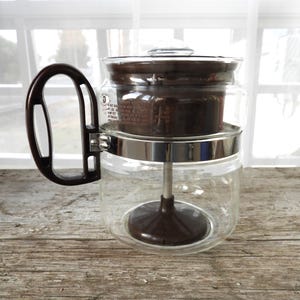 Vtg 4+ Glass Stove Top Coffee Percolator|Gemco Brand Coffee Percolator|Retro Coffee Maker Made in USA