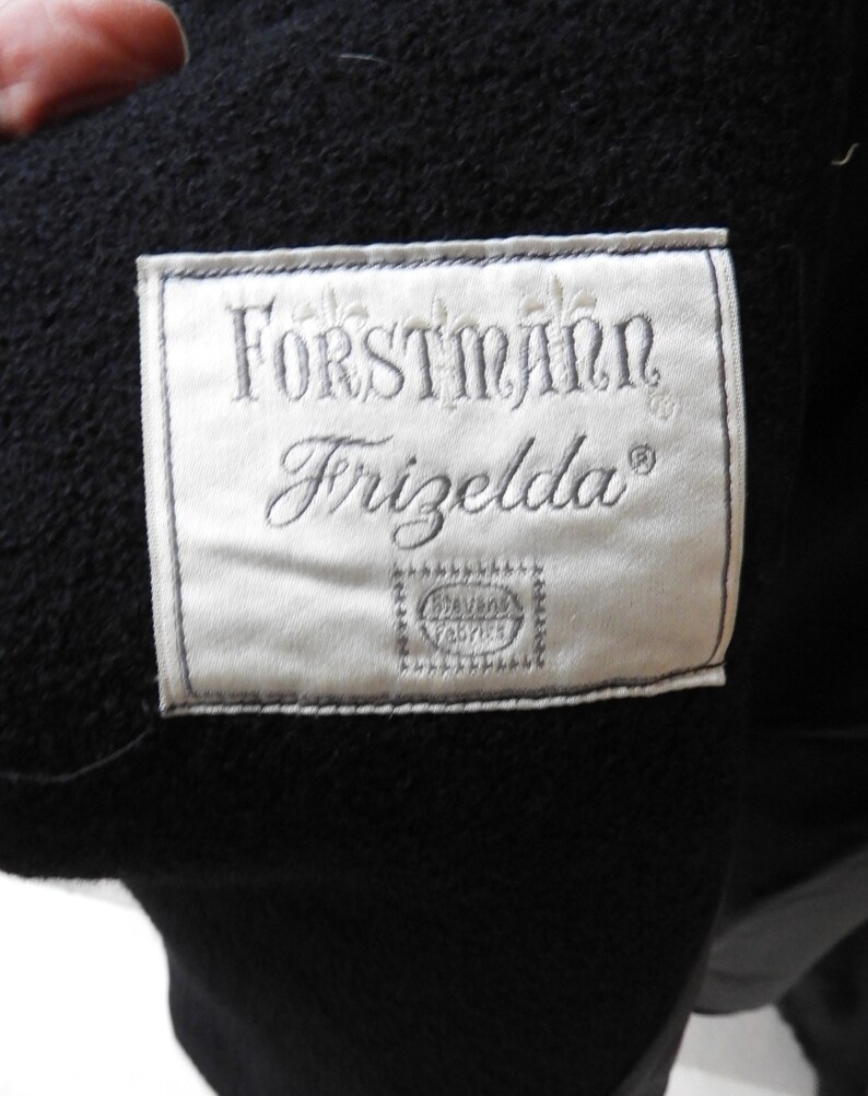 1950s Black Boucle Wool Coat | Vintage Forstmann Mink Fur Collar, Size ...
