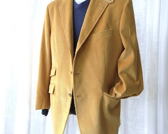 RARE 1990's Butternut Corduroy Blazer Ralph Lauren Polo Made in Italy Blue Label 44R