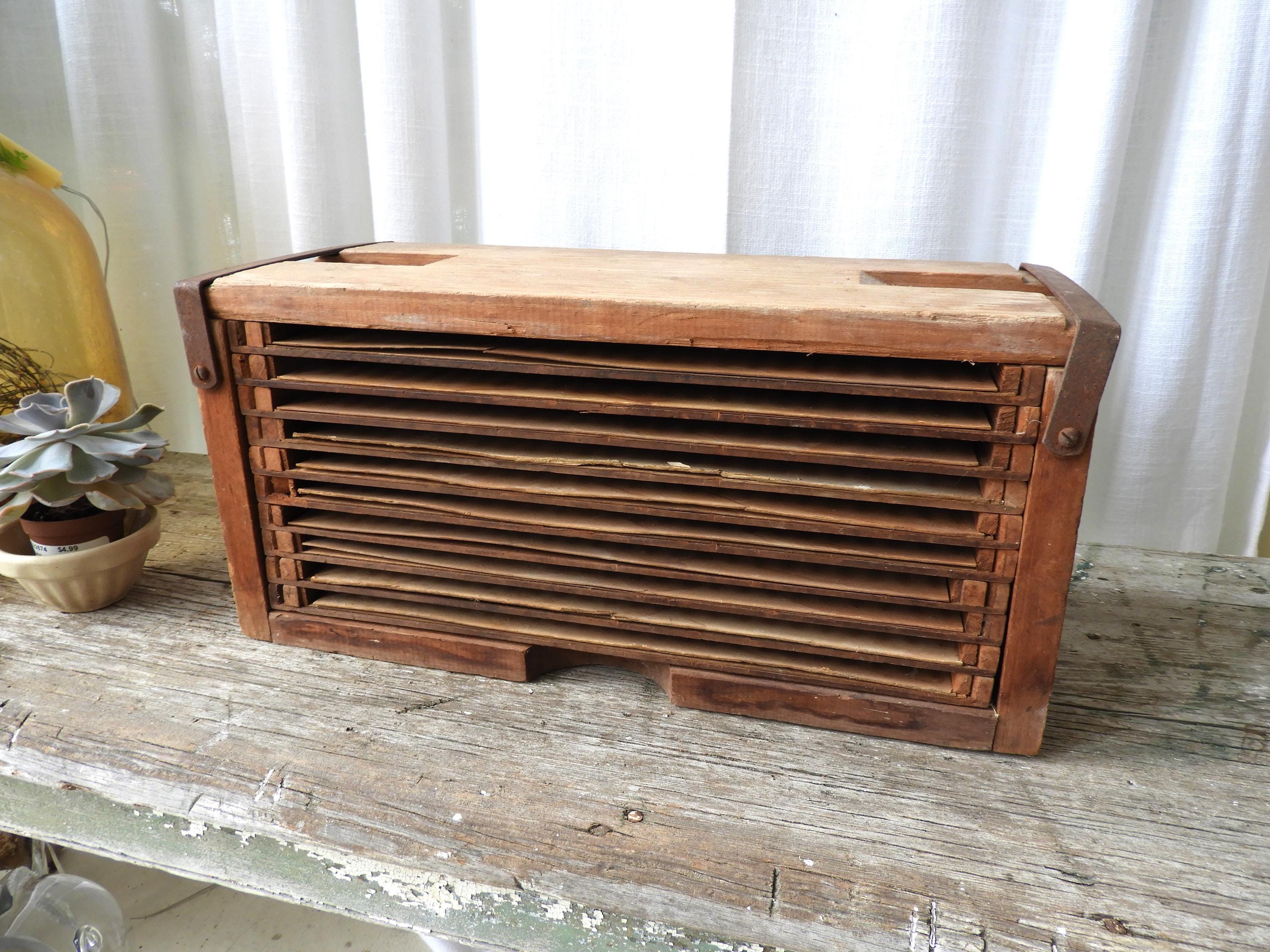 antique tobacco dryer Antique Jaguar Tobacco Cigar Wooden Drying Mold Box With 10 Removable  Shelves 16