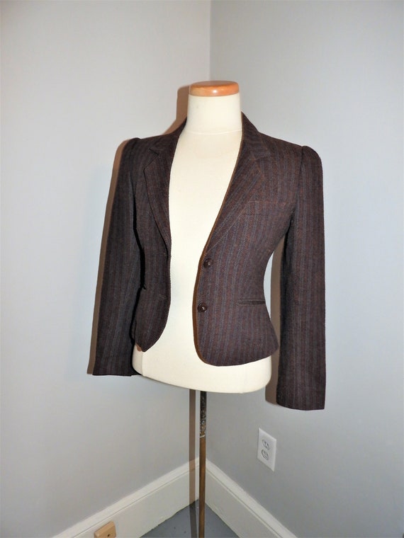 Vtg 1970's Ladies Short Wool Jacket, Vtg J. Galle… - image 9