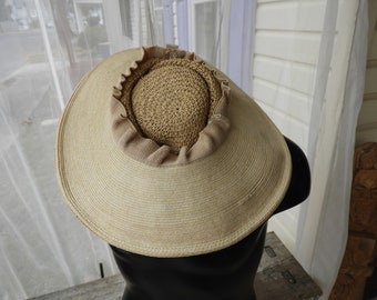 Vintage Scala Woven Straw Sun Hat | Floppy Beach Hat - Etsy display picture 1