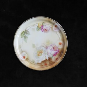 ヴィンテージ スモール ローズ プレート|ヴィンテージ プロイセン 中国