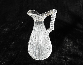 Vintage Hand Blown Glass Cruet | Detailed Oil & Vinegar Dispenser, 6"