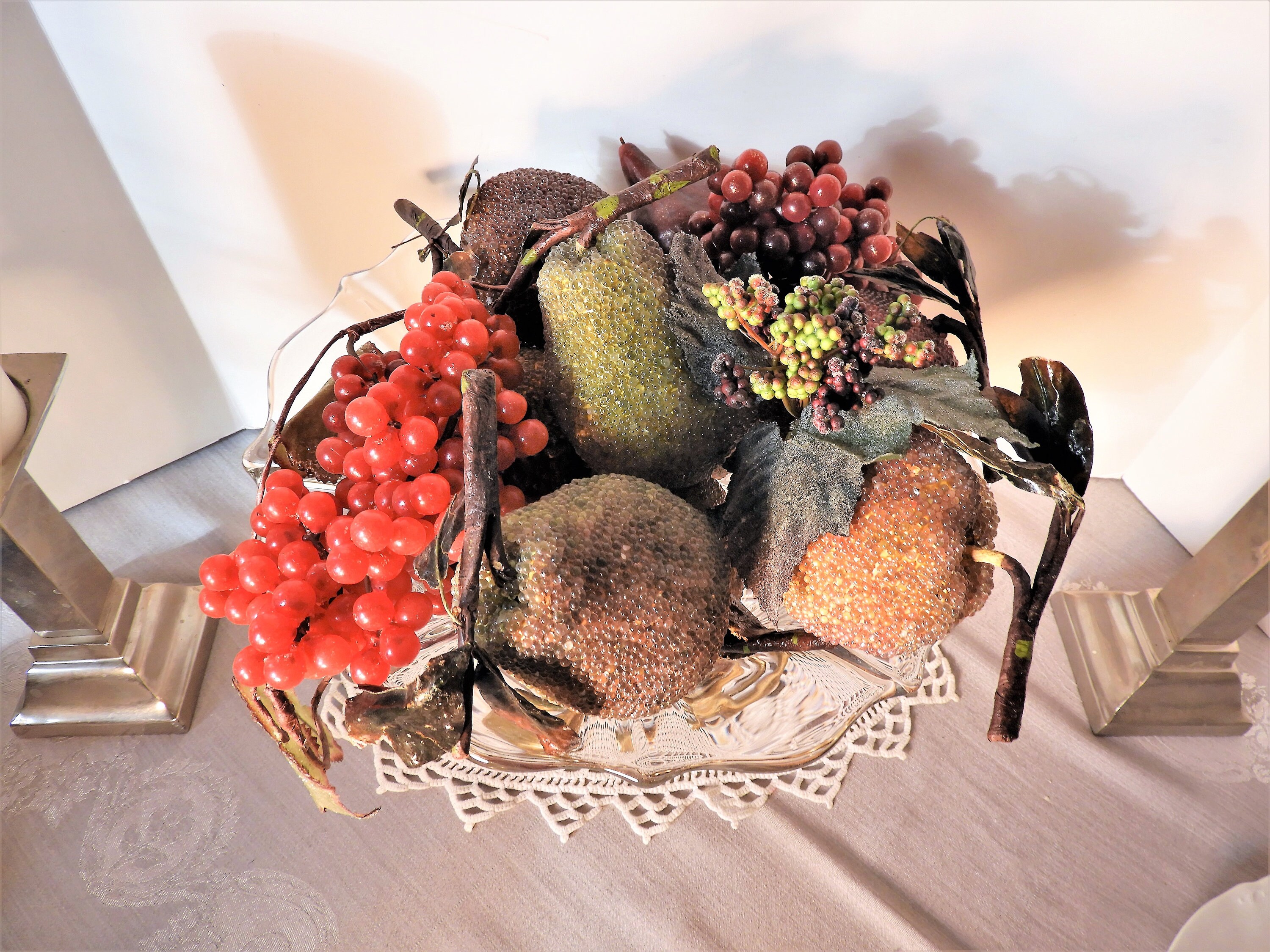 Vtg 1960's MCM Jeweled Faux Fruit Centerpiece - Etsy