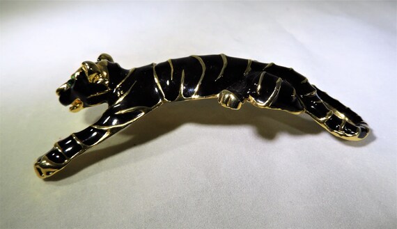 MCM  Black Tiger Pin, Stalking Panther Jewelry, G… - image 6