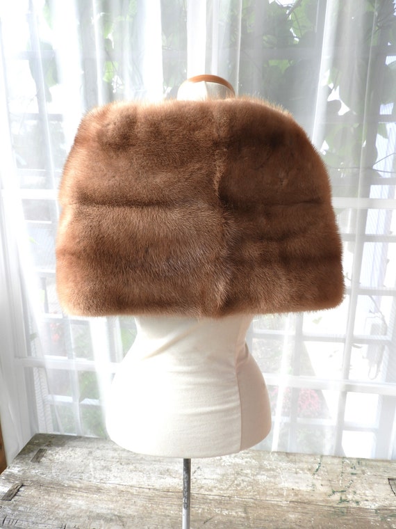 Vtg Retro Autumn Haze Mink Wrap|Vtg Brown Mink Ja… - image 3