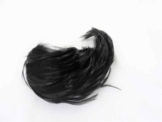 Vtg 1930's Feather Headband, Vtg Black Feather He… - image 9