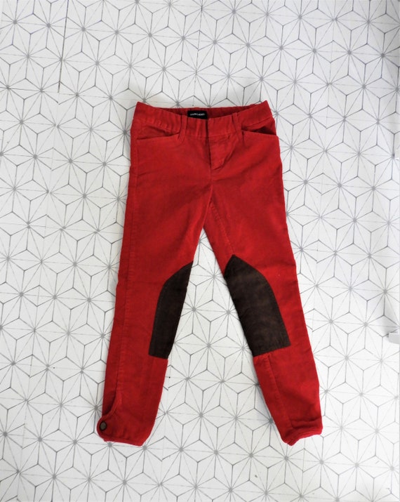 Vtg Boys Red Corduroy Pants, Vtg Ralph Lauren Boys
