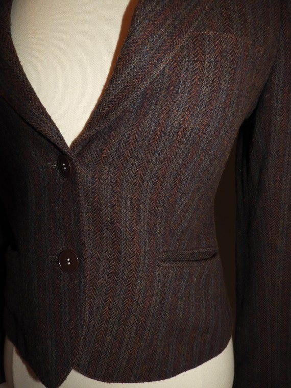 Vtg 1970's Ladies Short Wool Jacket, Vtg J. Galle… - image 3