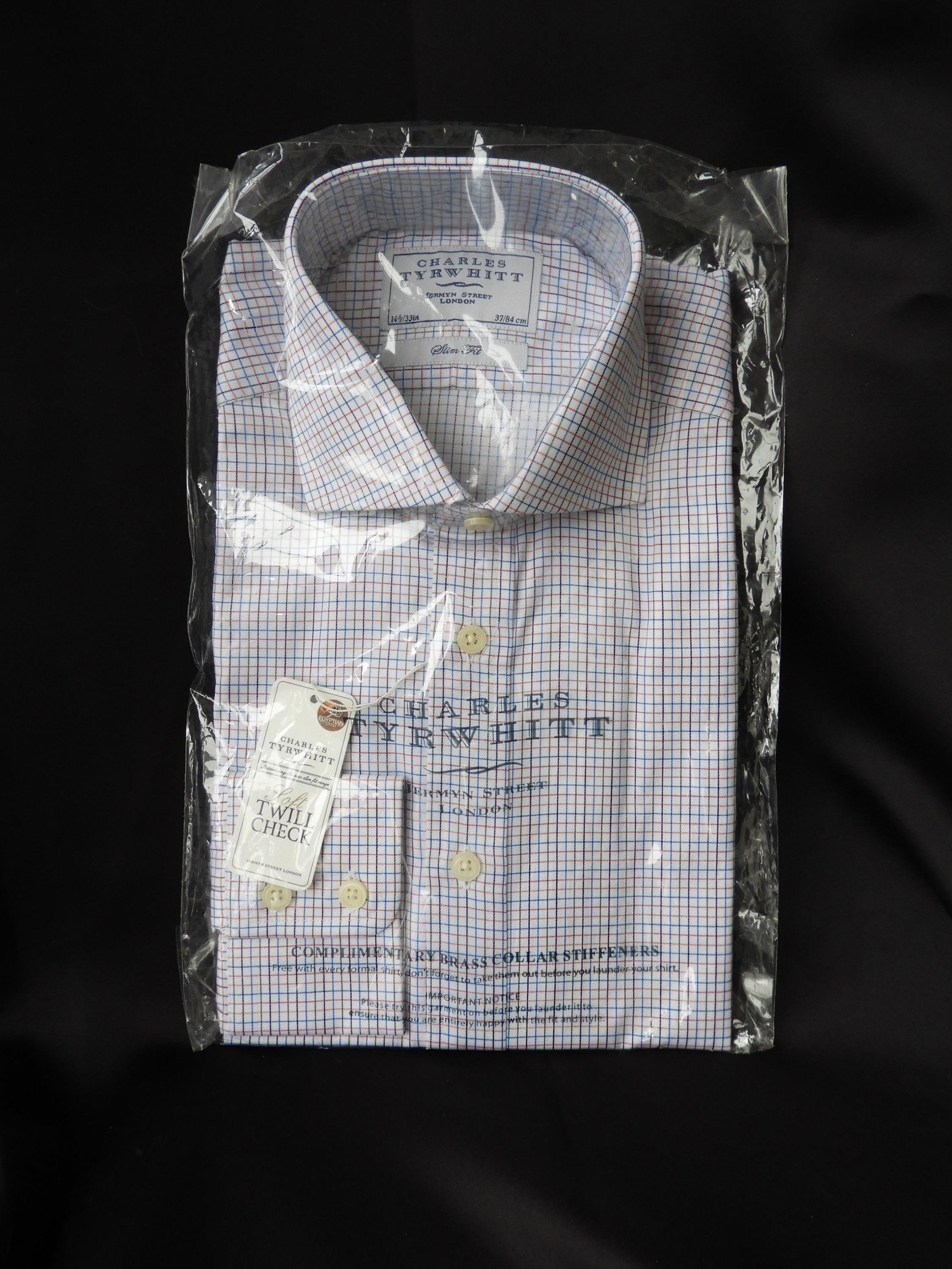 NIP Charles Tyrwhitt Men's Slim Fit Striped Dress Shirt Cotton (14 1/2/33)  - Etsy