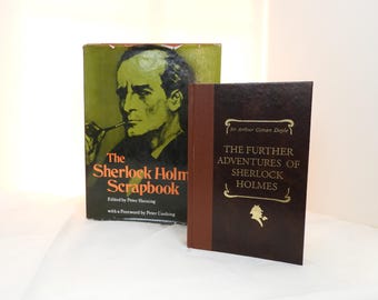 2 livros de Sherlock Holmes | As novas aventuras de Sherlock Holmes | Álbum de recortes de Sherlock Holmes