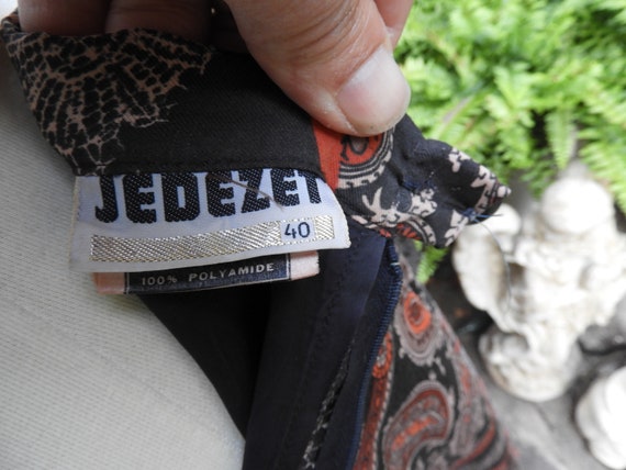 Vtg 1970's Black Paisley Floor Length Skirt, Vtg … - image 8