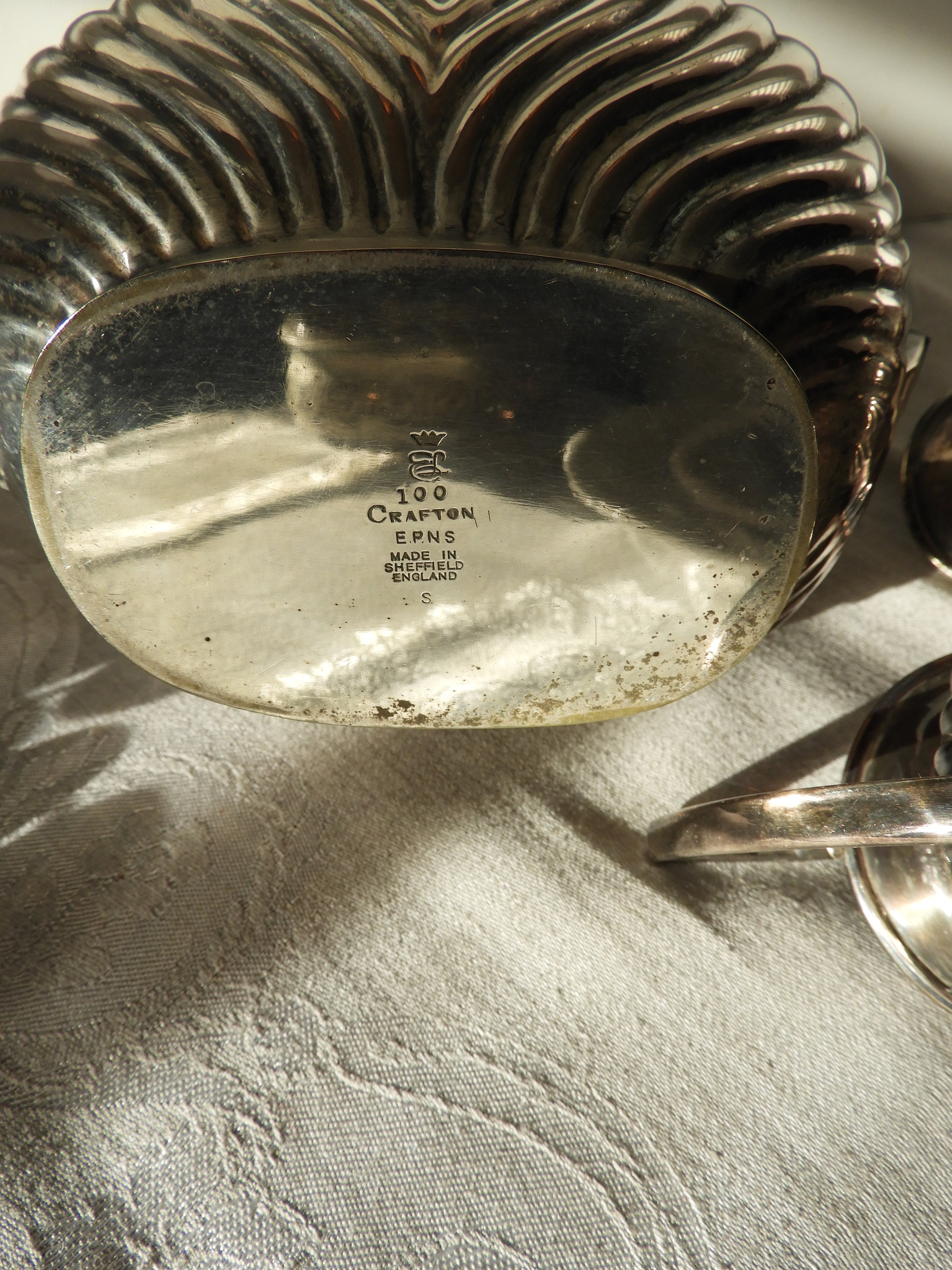 Vtg 1940's Silver 3pc Coffee Set, Vtg Art Deco Crafton EPNS Silver