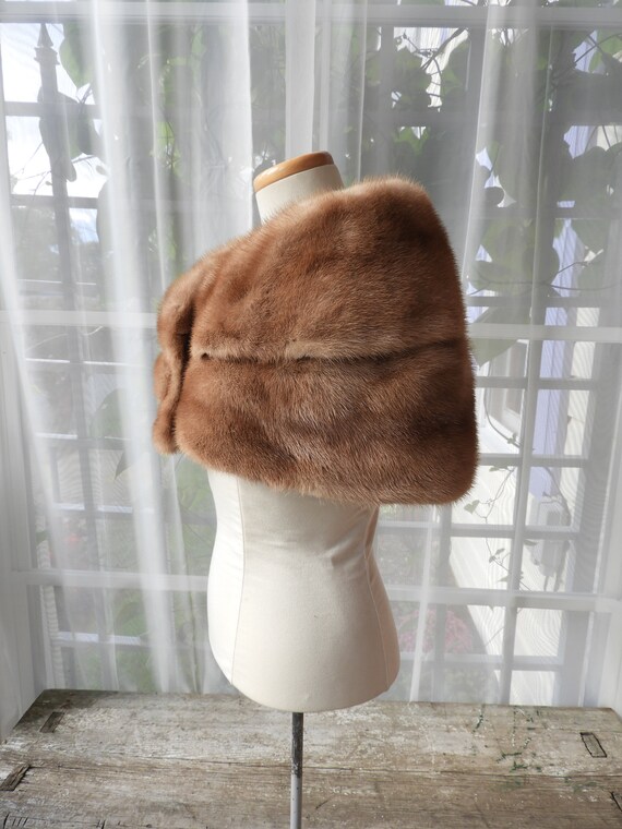 Vtg Retro Autumn Haze Mink Wrap|Vtg Brown Mink Ja… - image 2