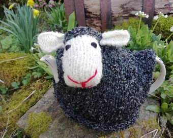 Grey sheep Hand Knitted Tea Cosy