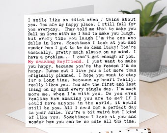Boyfriend Quotes Birthday Card GC854