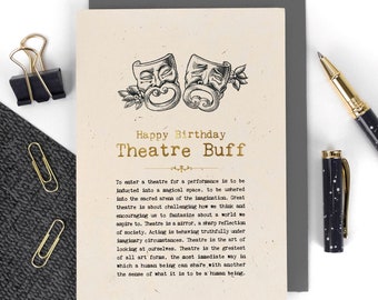 Theatre Buff Birthday Card GC1406