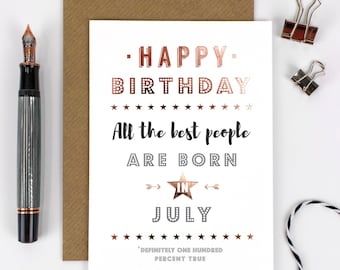 Carte d'anniversaire de juillet GC677