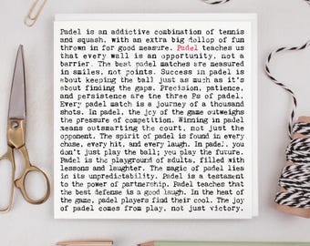 Padel Tennis Quotes Card GC1862