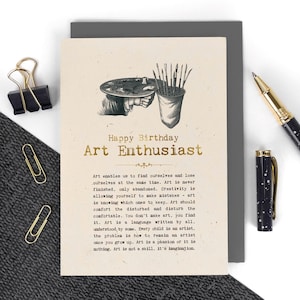 Cartão de aniversário para amantes da arte GC1405