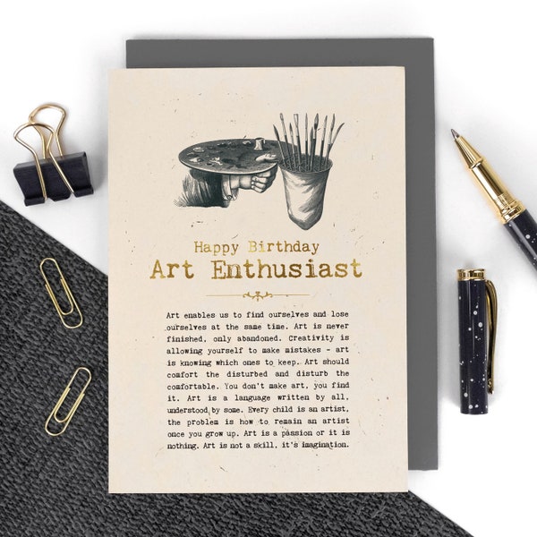 Birthday Card For Art Lovers GC1405