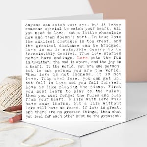 Cartão de felicitações com citações de amor, para marido ou esposa, frases e ditados românticos GC1627
