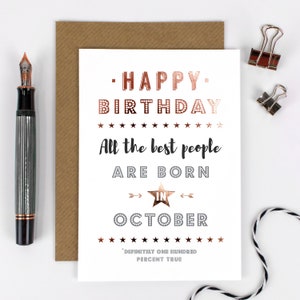October Birthday Card GC677