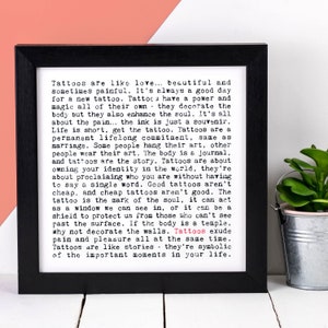 Tattoo Artist Gift, Tattoo Print AP209