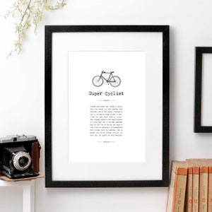 Cycling Gift, Super Cyclist Print AP343