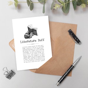 Literatuurkaart voor boekenliefhebbers GC008-1