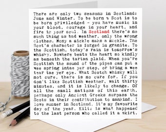 Scotland Birthday Card GC1634