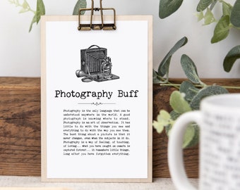 Photographer Gift, Photography Sign WS1443