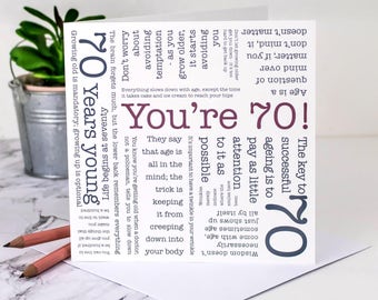 70th Birthday Card GC074