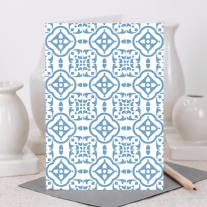 Blue And White Portuguese Tile Greeting Card GC167-1