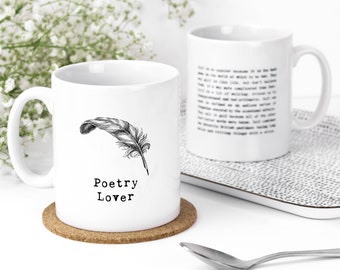 Cadeau poésie, tasse amateur de poésie MUG1496
