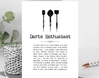 Cartes D'Anniversaire Amusantes Pour Homme Et Femme Cible De Fléchettes